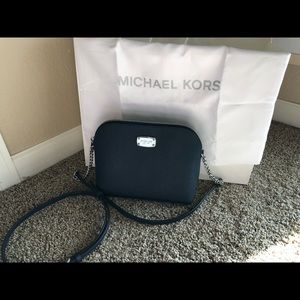 Michael Kors Saffiano leather large Cindy in Blue